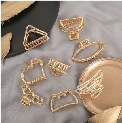 barrette cheveux dorée